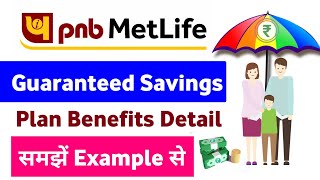 pnb metlife guaranteed savings plan  pnb metlife insurance guaranteed savings plan detail in hindi [upl. by Ardin569]