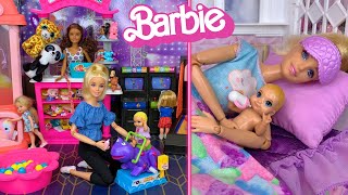 Barbie amp Ken Doll Family Arcade and Morning Routine [upl. by Attalanta]