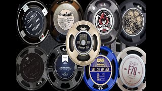 Guitar Speaker comparison 2 Altec vs Celestion vs Eminence vs Fane vs Hesu vs Weber [upl. by Can]