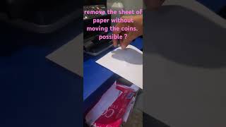 How to remove a sheet of paper without dropping a pile of coins coins papercraft funny [upl. by Anahsit]