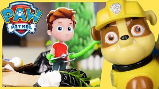 The Pups Save a Buried Mini Patrol  PAW Patrol Toy Play Episode for Kids [upl. by Noitsirhc946]