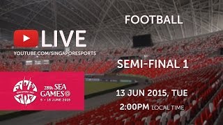 Football SemiFinal Myanmar vs Vietnam  28th SEA Games Singapore 2015 [upl. by Ternan]