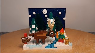 LEGO 40484 Santas Front Yard  Stop Motion Build [upl. by Holt]