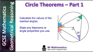 Applying Circle Theorems  Part 1  Mr Mathematics [upl. by Takeshi]