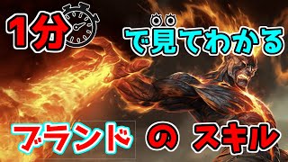 【LoL】１分でわかるブランドのスキル【League of Legendsリーグ・オブ・レジェンド】 [upl. by Abbub]