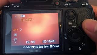 Sony A7riii A7iii A7rii a7ii A7sii  SETTING ISO ON MY CAMERA  HOW TO [upl. by Petulah]