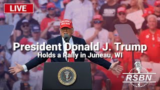 LIVE REPLAY President Trump Holds a Rally in Juneau WI  10624 [upl. by Prochora]