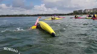 Kayak Rolling Practice at Bedok Reservoir [upl. by Naginnarb]