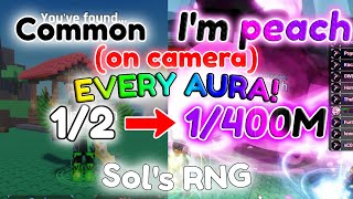 EVERY SINGLE NEW AURA  AURAS ON CAMERA 12 TO 1400M  Sols RNG old [upl. by Celtic]