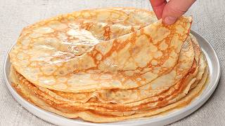 Amazing Crepes At Home in 10 minutes How to make the most delicious French pancakes [upl. by Acysej]