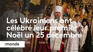 Les Ukrainiens ont célébré leur premier Noël un 25 décembre [upl. by Alcot]