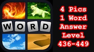 4 Pics 1 Word  Level 436449  Hit level 450  Answers Walkthrough [upl. by Roscoe]