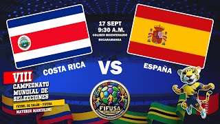 MUNDIAL FIFUSA BUCARAMANGA 2024  COSTA RICA VS ESPAÑA [upl. by Ecirum]