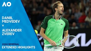 Daniil Medvedev v Alexander Zverev Extended Highlights  Australian Open 2024 Semifinal [upl. by Jo-Anne]