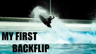 MY FIRST BACKFLIP ON A PERFECT ARTIFICIAL AIR WAVE  ALAIA BAY [upl. by Smith73]