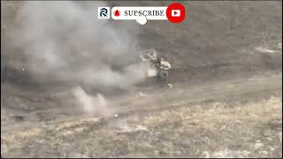 Ukraine war footage Desertcross And BMP 2 Destroyed Together By Drones [upl. by Neztnaj]