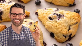 Easy Blueberry Scones Recipe  Beyond Delicious [upl. by Heyman879]