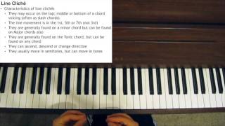 Jazz Piano Tutorial  Line Cliches [upl. by Nels]