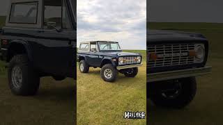 FOR SALE 1973 Ford Bronco in NAVY BLUE  Maxlider Brothers Customs [upl. by Tuddor255]