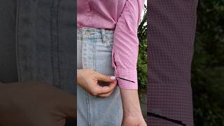 ❌️fashion hack✅️how fold shirt sleeves shorts outfitideas fashionblogger fashionhack [upl. by Tiram]