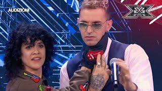 Achille Lauro prova lo strumento misterioso di Jaqueline Branciforte  X FACTOR 2024 AUDIZIONI [upl. by Acenom]