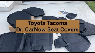 How to install 2024 Seat Covers on Toyota Tacoma w drcarnow8797 Leather from Amazon [upl. by Aiuqes]