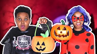 Funny TRICK OR TREAT Halloween Skits 🎃 [upl. by Aicilev]