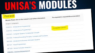 How to select choose SEMESTER amp YEARLY modules at UNISA CoRequisite and PreRequisite modules [upl. by Anaylil]