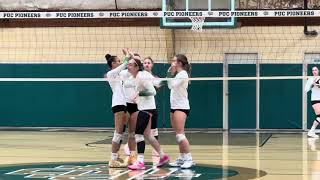 Video The Pacific Union College womens volleyball team listens to the national anthem before [upl. by Eniamor]