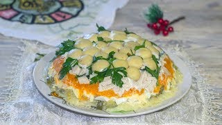 Салат грибная поляна с курицей [upl. by Arbe]