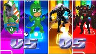 PAW PATROL ROCKY 🆚 PJ MASK 🆚 VENOM 🆚 SPEAKER MAN TILES HOP WET FOR AND 🤔 [upl. by Cerys]