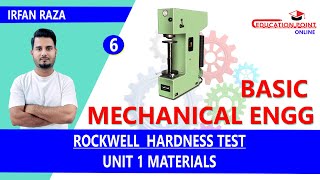 RockWell Hardness Test  Basic Mechanical Engineering RGPV BTech 1st Year  Irfan Raza [upl. by Setsero]