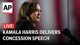 LIVE Kamala Harris concession speech after election loss FULL [upl. by Ainahs]