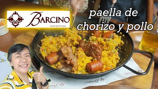 BARCINO Resto Bar in Molito  trying their Paella [upl. by Weissberg]