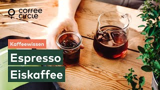 EiskaffeeRezept Espresso Eiswürfel mit Milch [upl. by Holleran]