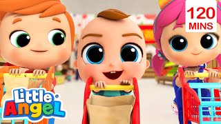 Healthy Supermarket Shopping with Baby John  Little Angel  Kids Songs amp Nursery Rhymes [upl. by Lemmie811]