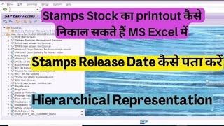 Stamps Release Date  Printout of office Stamps stock  Hierarchical Representation [upl. by Aicetal]