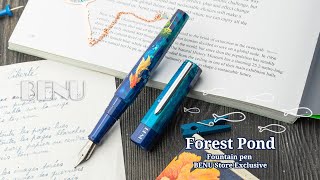 Forest Pond  Fountain pen  BENU Store Exclusive [upl. by Aihtnamas]