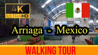 🇲🇽【4K 60fps】Arriaga  Walking Tour Mexico [upl. by Atteuqal]