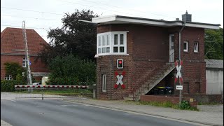 Bahnübergang Emsbüren Leschede  German Railroad crossing  Duitse Spoorwegovergang [upl. by Grory473]