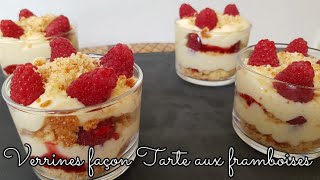 VERRINES FACON TARTE AUX FRAMBOISES [upl. by Ahsieyt]