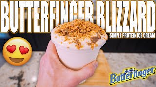 ANABOLIC BUTTERFINGER BLIZZARD  Simple High Protein Ice Cream Recipe [upl. by Nafis]