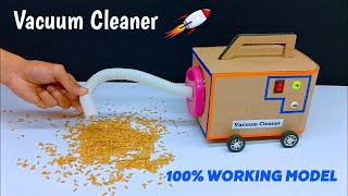 How To Make Mini Vacuum Cleaner Using Cardboard And DC Motor Can Do At Home [upl. by Tybald144]