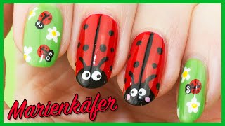 Marienkäfer Nageldesign 🐞 Süße Frühling Nägel [upl. by Uba364]