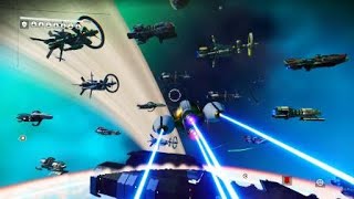 No Mans Sky NEXT  Frigate deployed during combat and tour of frigates [upl. by Urban]