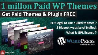 How to download wordpress Premium Themes FREE  Nulled Themes  Legal or not  GPL theme or plugin [upl. by Auqenehs353]