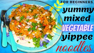 Yippee noodles vegetables mixed spicy noodles in tamil  How to Prepare Favorite Yippee noodles [upl. by Ylicic]