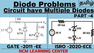 Diode Problems  Circuit have multiple diodes  PART 4  with GATE amp ISRO Solutions  Tamil  NCM [upl. by Ecinna]