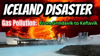 Lava keeps flowing around Grindavik defense walls and air pollution significant in some areas lava [upl. by Ma]