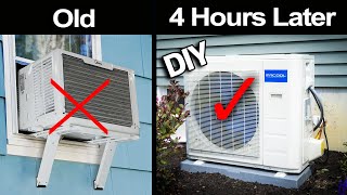 Install your own AIR CONDITIONING in 4 HOURS DIY Mini Split MR COOL [upl. by Cami779]